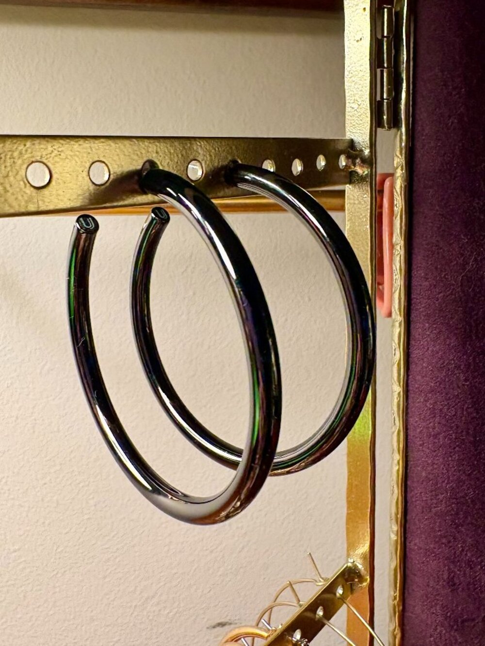 Uncommon James 2" Gunmetal Hoop Earrings